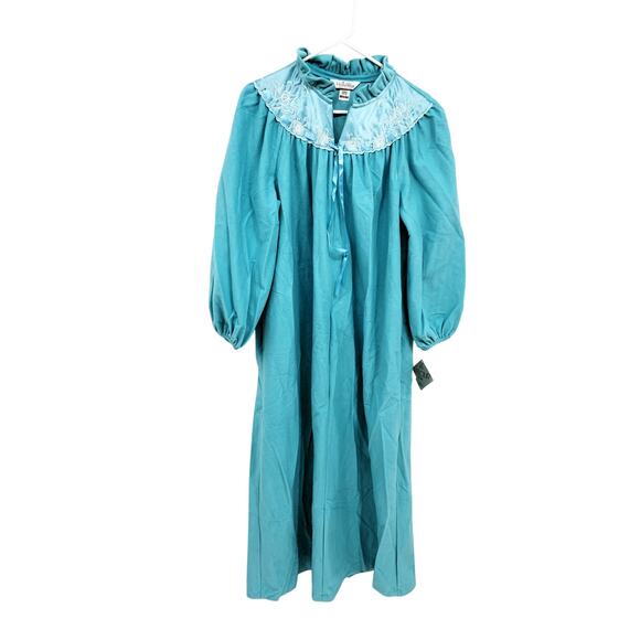 Vintage 60s 70s At Home Wear Sears Blue Fleece Robe Size L NWT - Picture 1 of 8